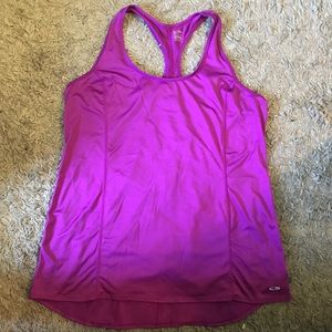 Purple racerback athletic tank