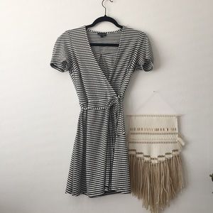 Stripe Wrap Dress