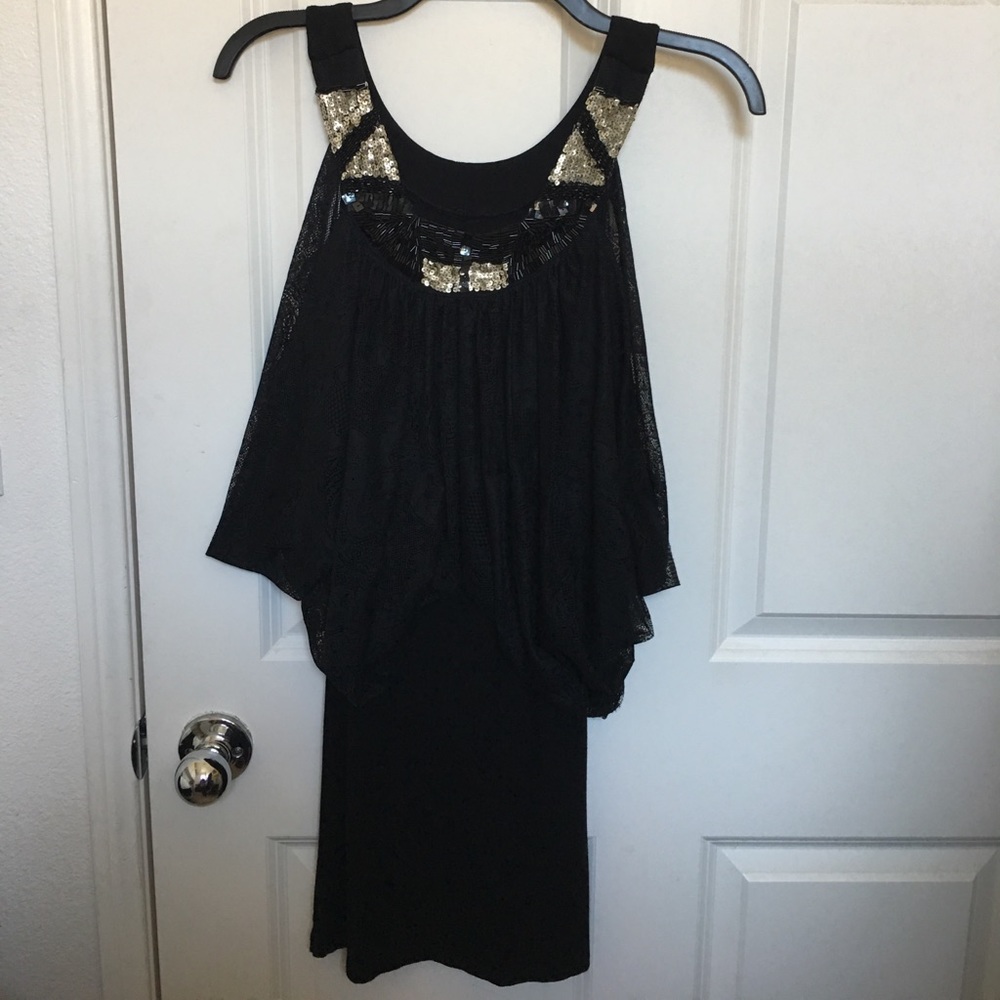 Black lace dress