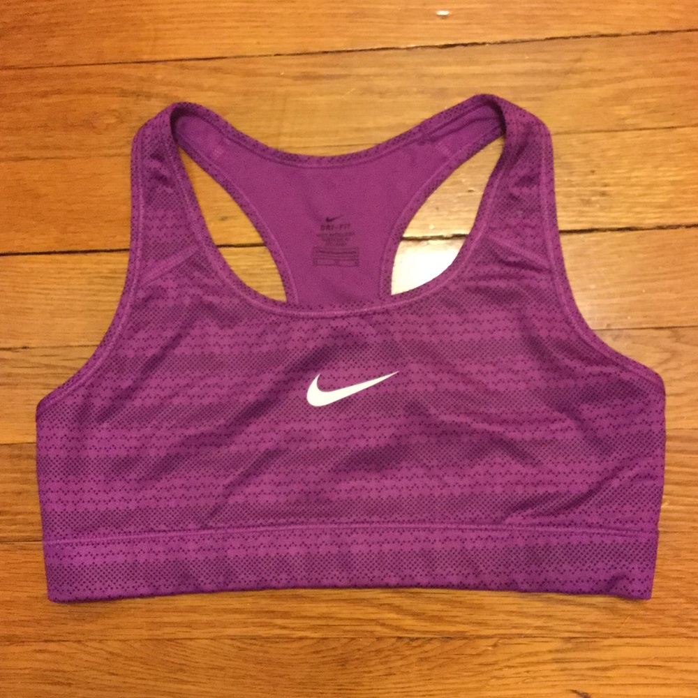 Purple Nike sports bra