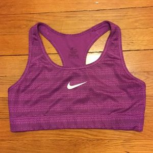 Purple Nike sports bra