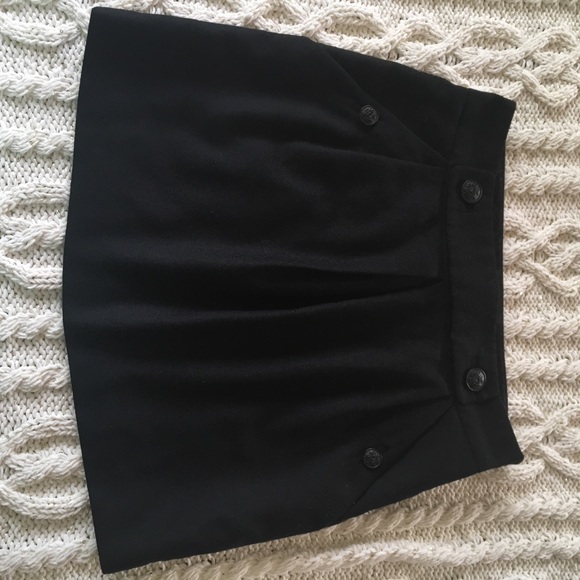 Banana Republic Black Wool Mini Skirt - Picture 2 of 7