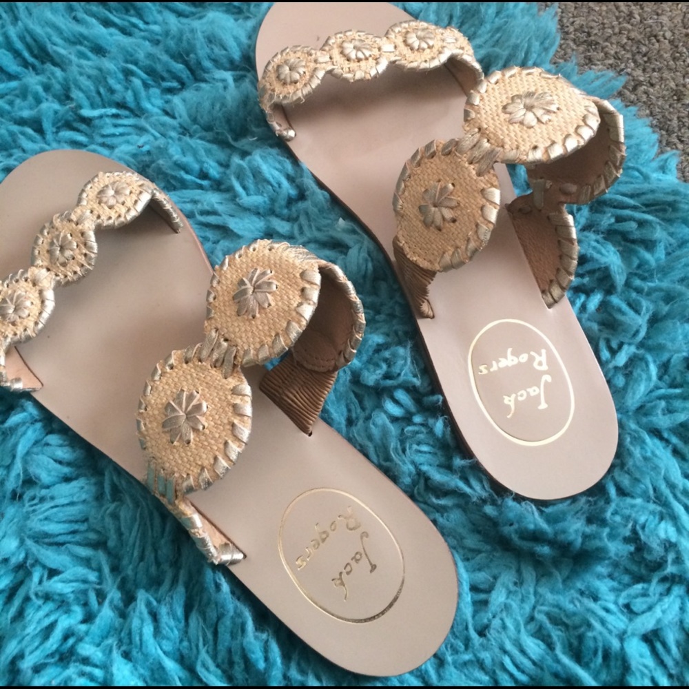 NWOT #RePosh Jack Rogers Raffia Sandals