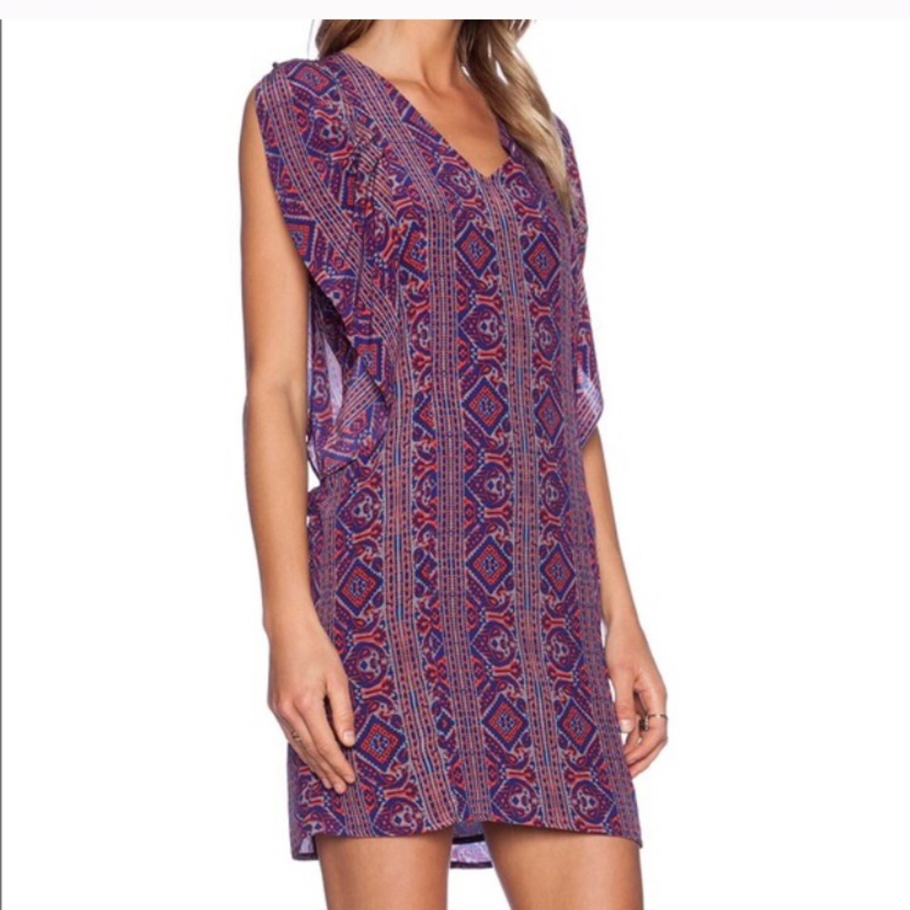 Ruffle sleeve cocktail dress