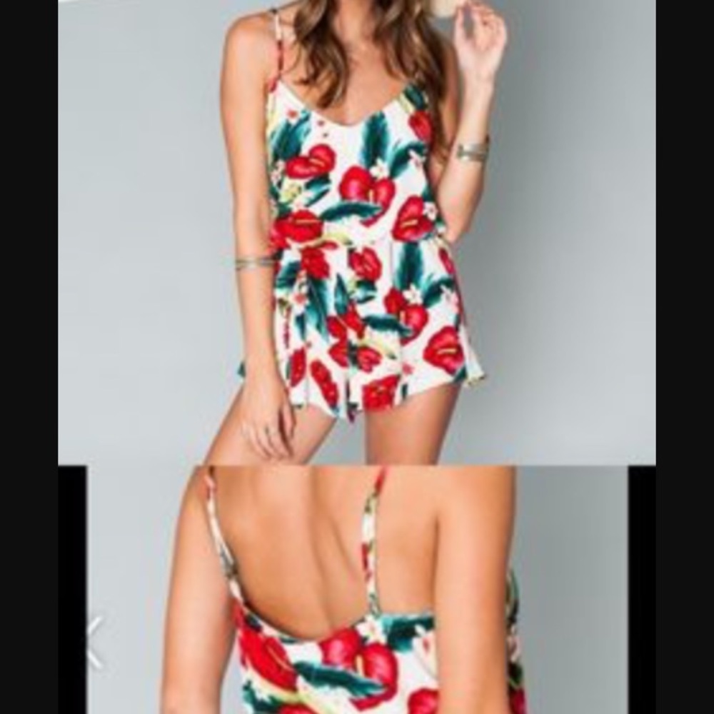 Show Me Your Mumu Rorey Romper Flamingo Flower