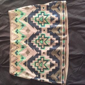 Express Tribal Beaded Skirt with Lining