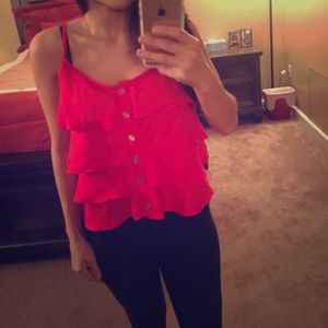 Body Central Red Dressy Top