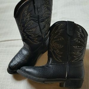 Kids faux snakeskin cowboy boots