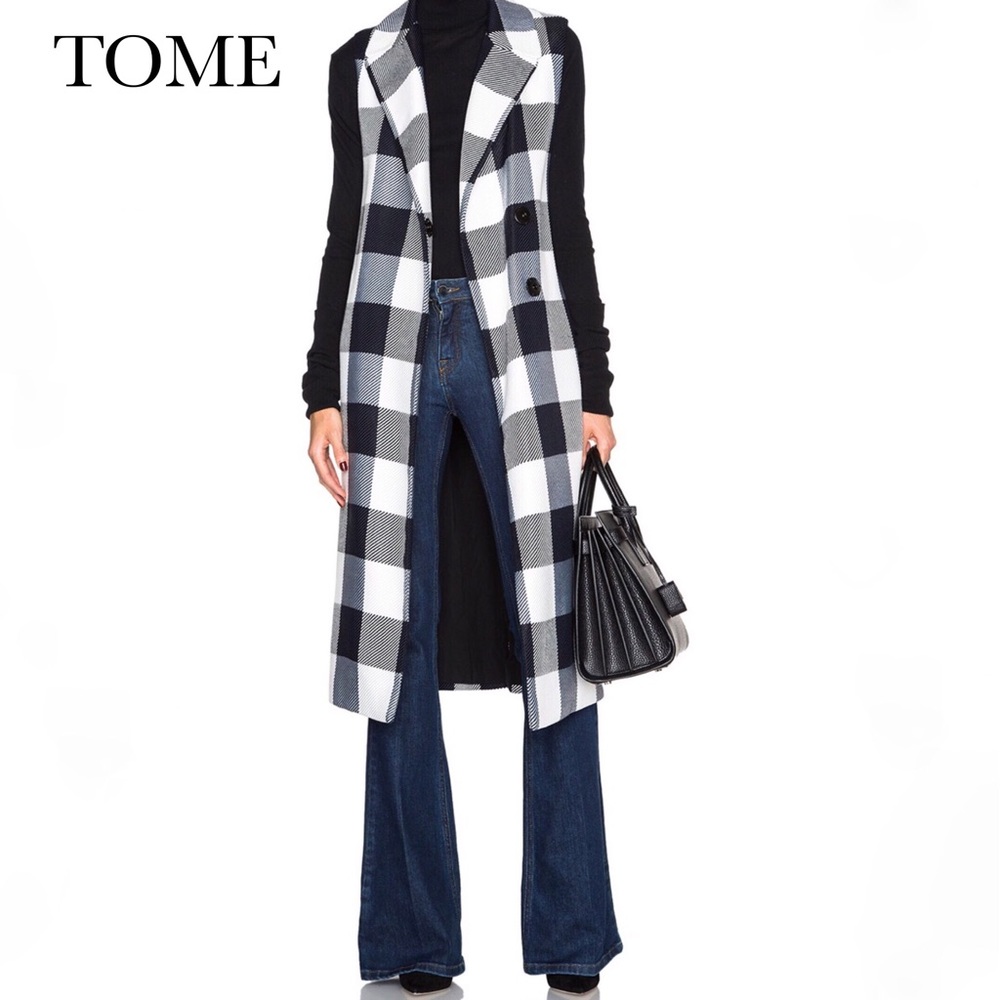 TOME PLAID TRENCH COAT - Picture 1 of 4