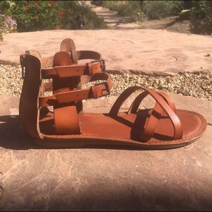 Brown Leather Strappy AE Sandal