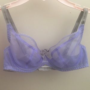 NWOT Lovely Sheer Purple Bra Size 34C