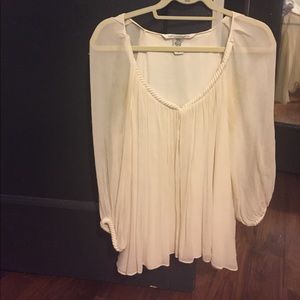 Diane Von Furstenberg romantic white blouse.