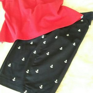 Talbots cotton embroidered shorts