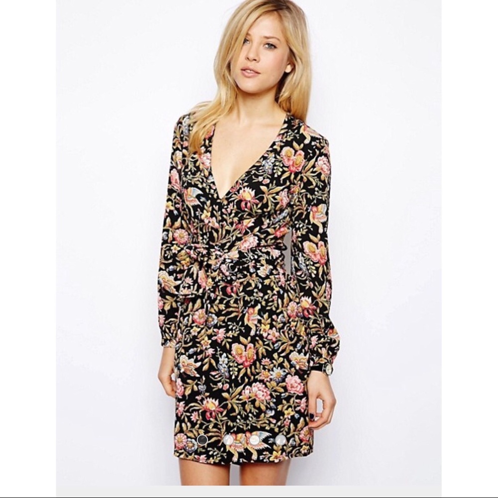 Asos Wrap Tulip Dress in Pretty Floral