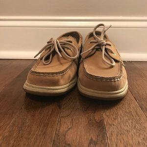 Sperry shoes with zebra print on side