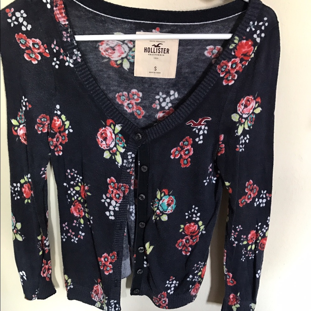 Soft floral print cardigan