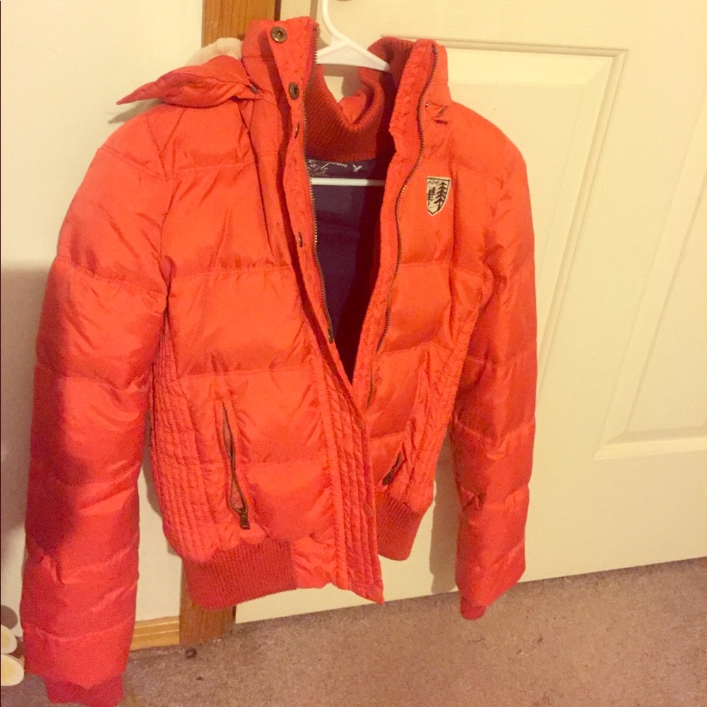 Orange winter coat size small