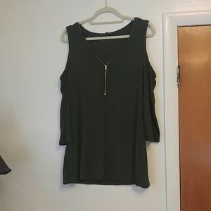 Fashion to figure cold shoulder top