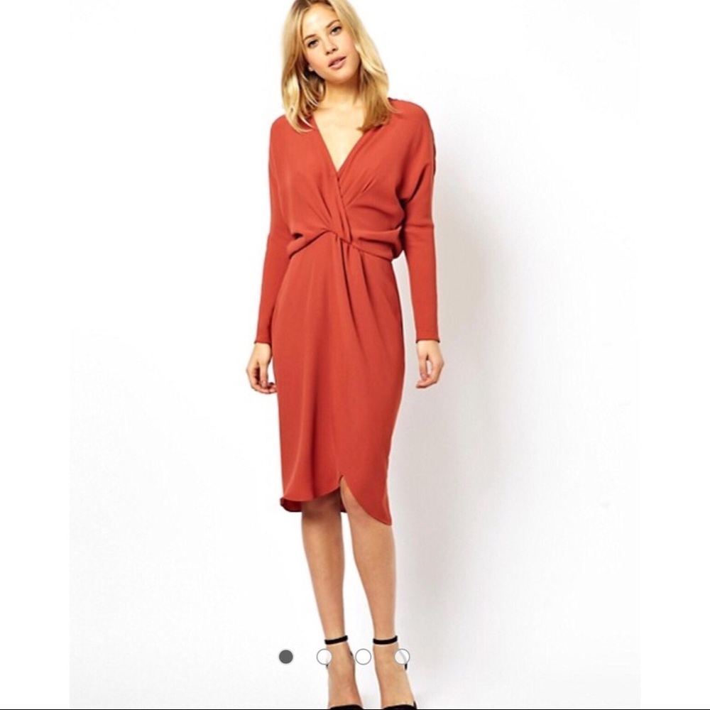 Asos Pencil Dress with Knot Front