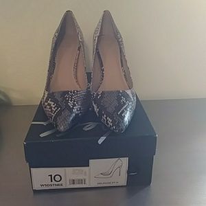 Delphine Snakeskin 4 inch heel