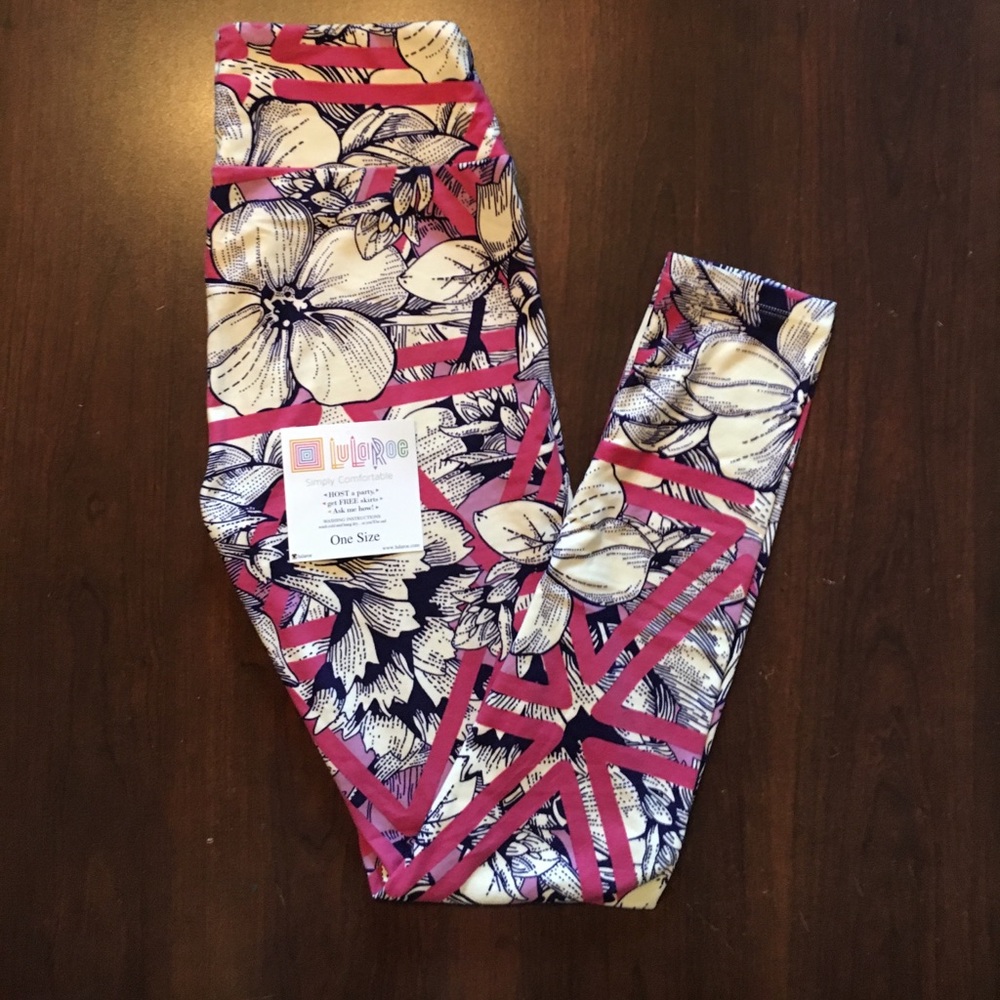New lularoe Hawaiian flower leggings