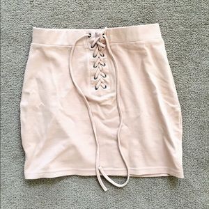 Lace Up Bodycon Skirt