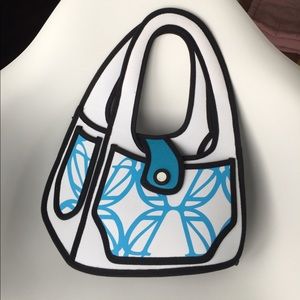 Jump from Paper blue and white cartoon handbag
