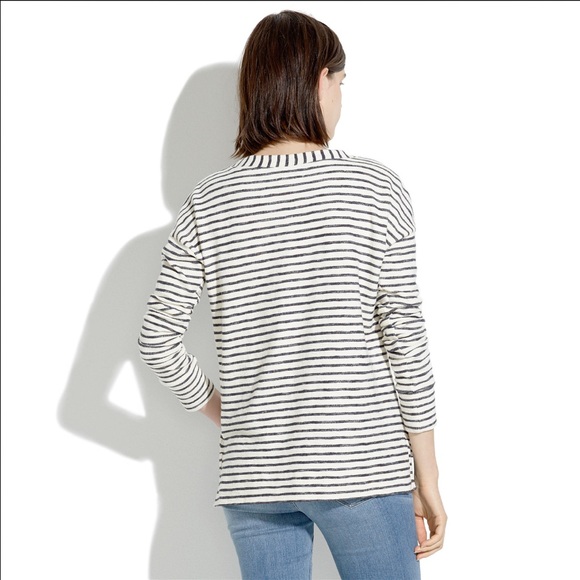 MADEWELL Surfbreeze Sweatshirt in Stripe Sz L - Picture 2 of 8