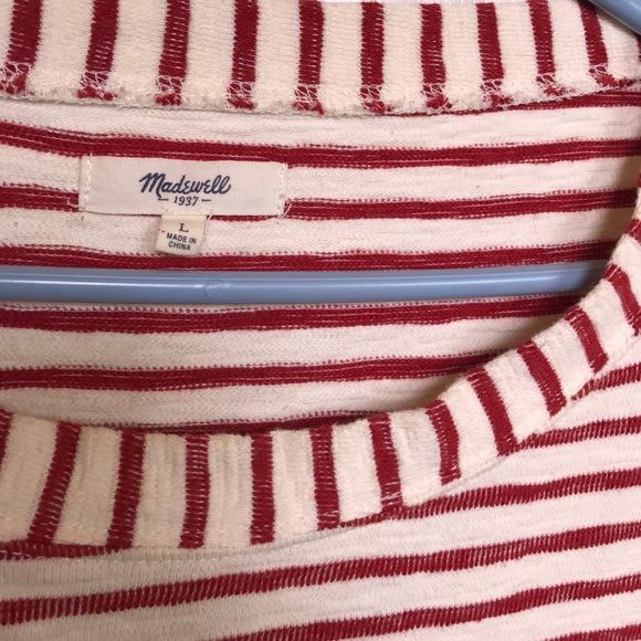 MADEWELL Surfbreeze Sweatshirt in Stripe Sz L - Picture 6 of 8