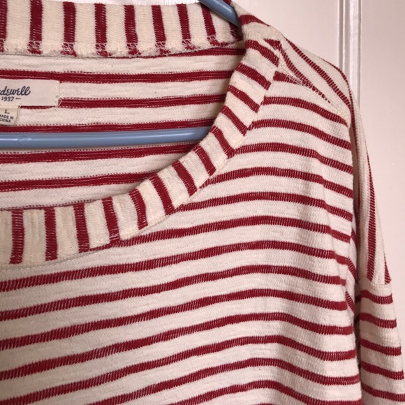 MADEWELL Surfbreeze Sweatshirt in Stripe Sz L - Picture 7 of 8