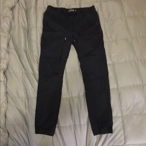 Black cuffed chino