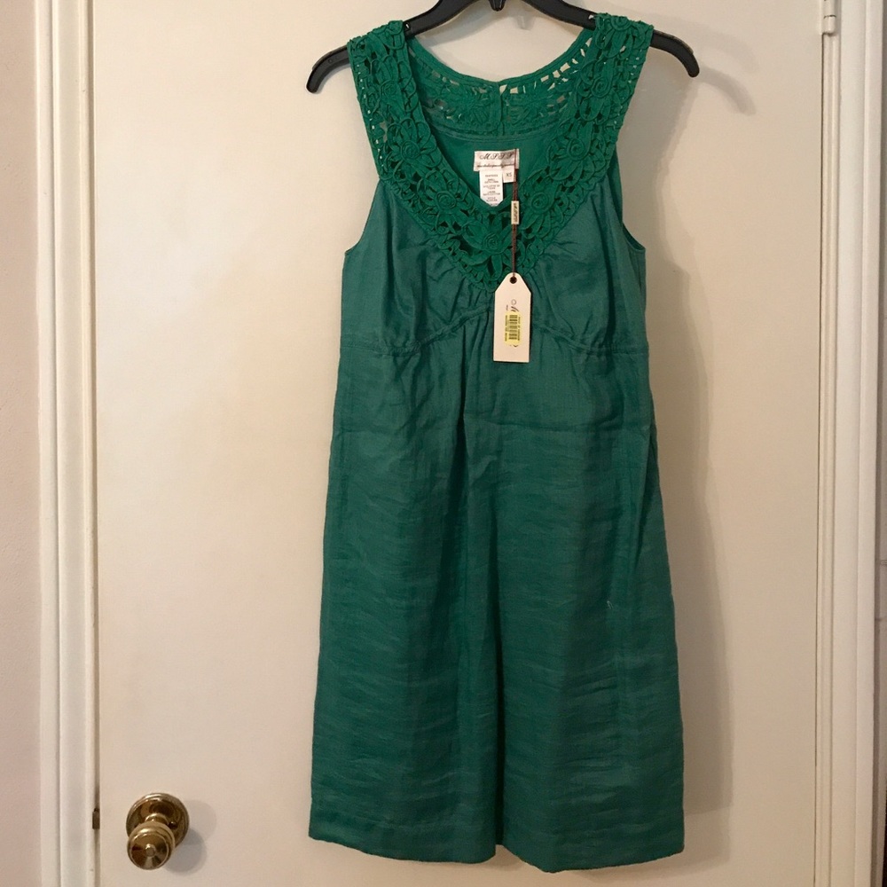 Green Linen Dress