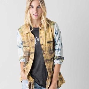 NWT••Gimmicks by BKE Acid Wash flannel