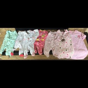 Baby girl pajamas and sleep sacks