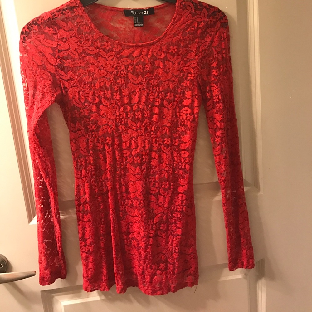 Red long sleeve shirt