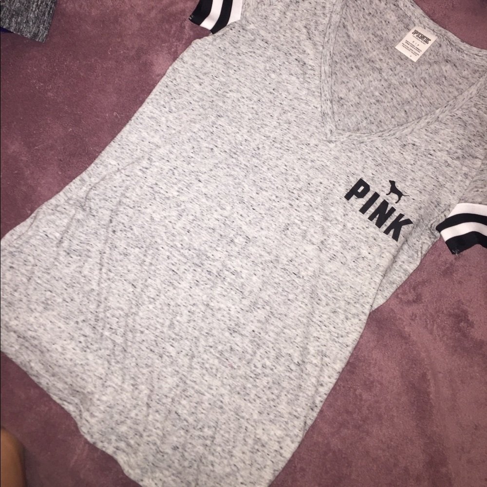 PINK Deep V Neck Tee