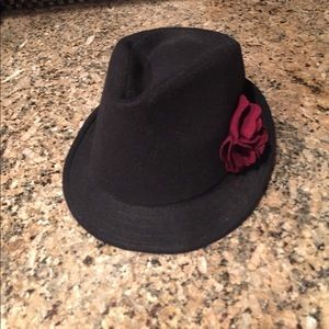 Black Wool Fedora Hat
