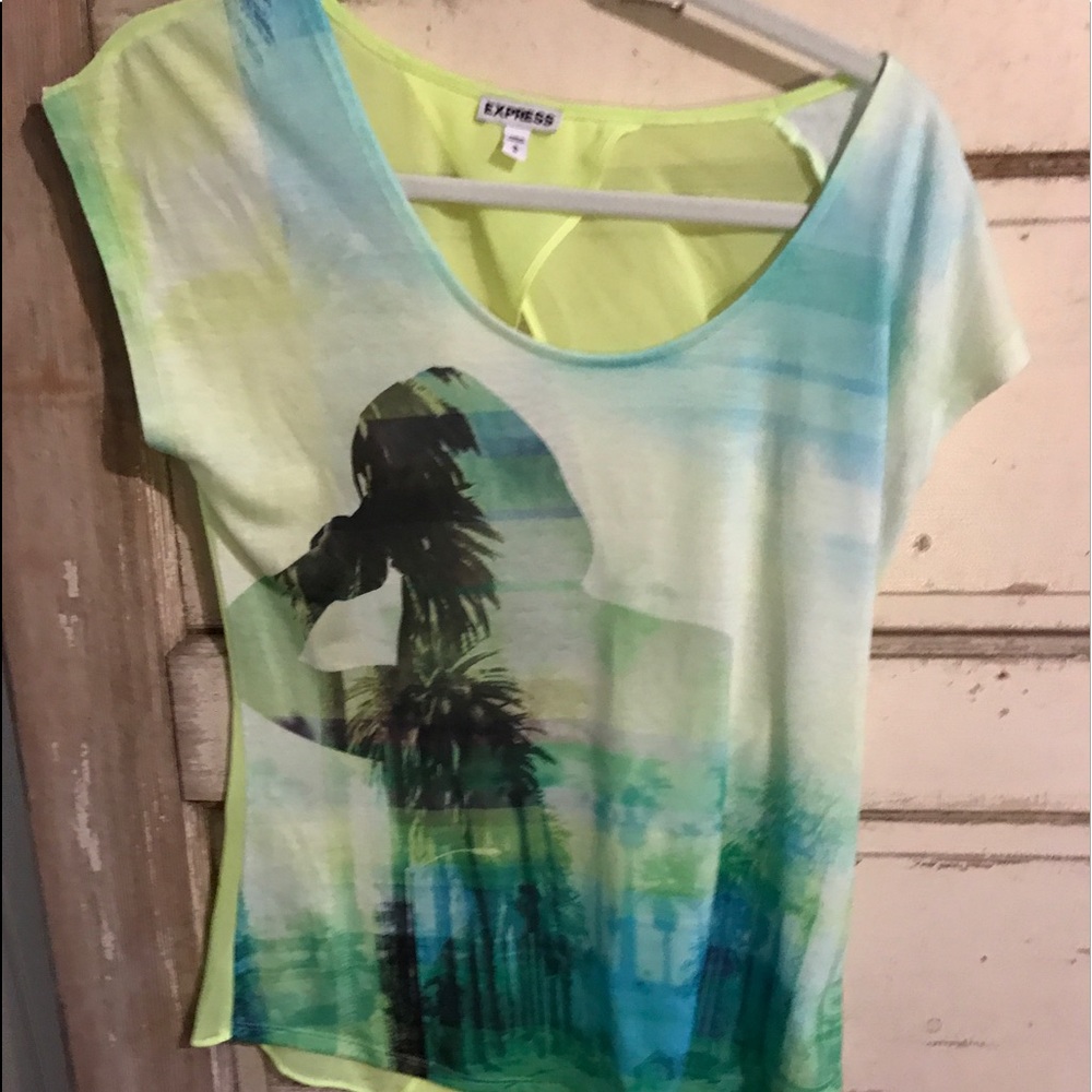 Express Open Back Graphic Tee - image 1