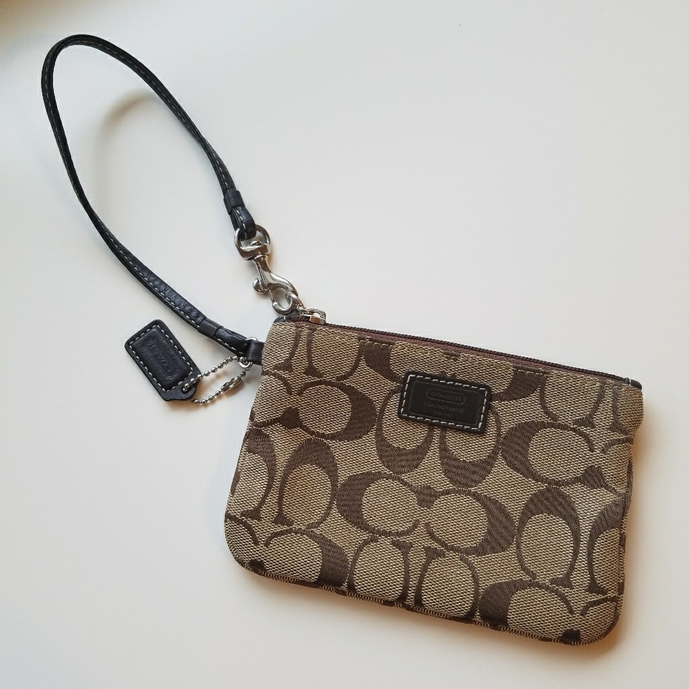 Brown Coach Wristlet