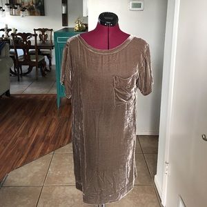Rachel Roy crushed velvet shirt dress