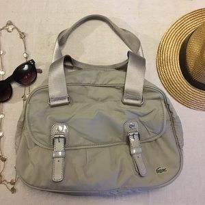 Kaki canvas Lacoste bag