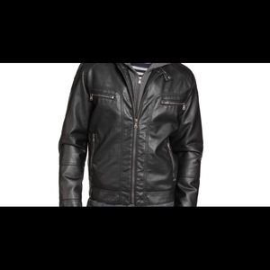Men's real leather Calvin Klein jacket