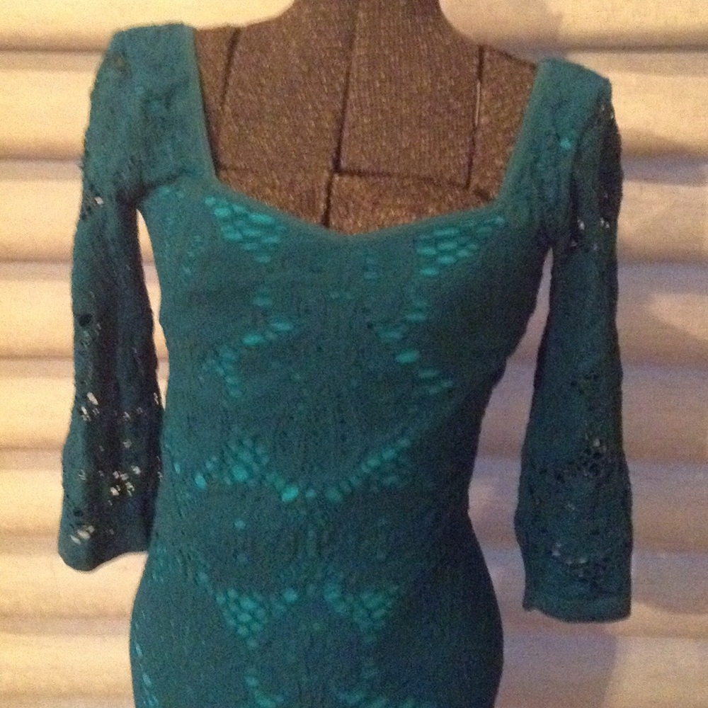FreePeople Teal Body Con - Picture 1 of 2