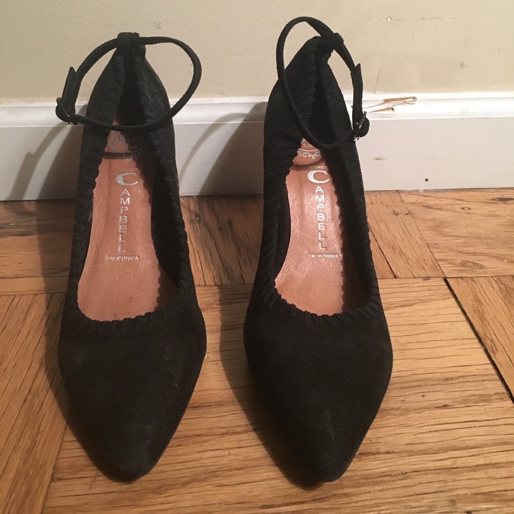 Jeffrey Campbell black suede maryjane pumps!