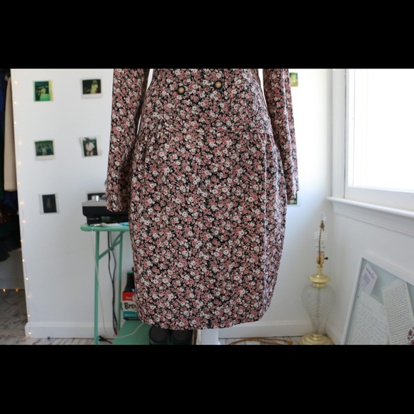 Formal Floral button Up Dress - Picture 2 of 4