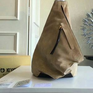 Loewe Original Suede Crossbody Backpack Camel?
