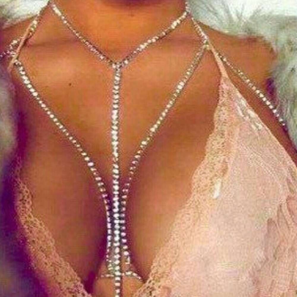 Bra chain. Rhinestone chain