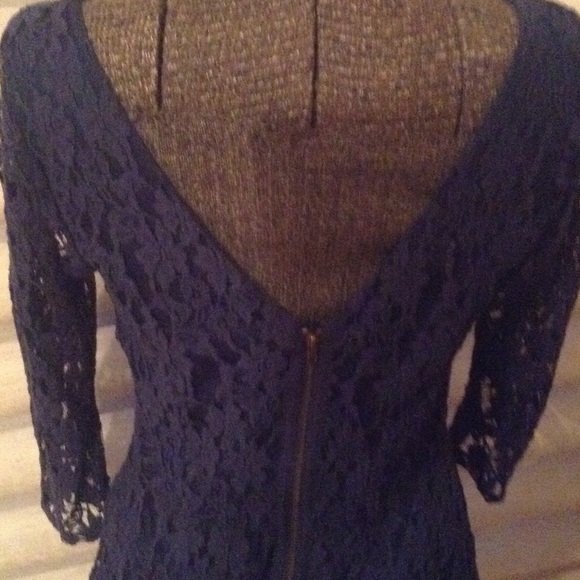 Midnight Blue Lace Fit n Flare - Picture 2 of 2