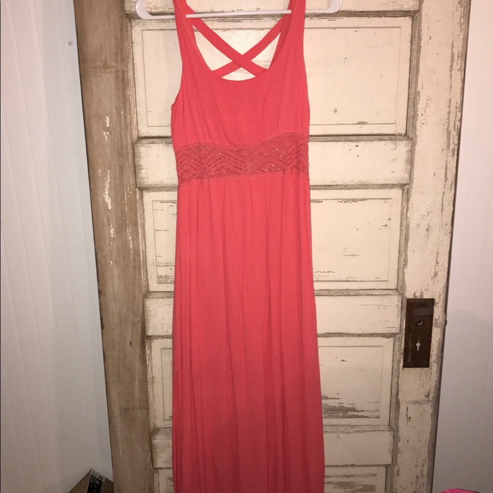 Xhilaration Maxi Dress-Coral