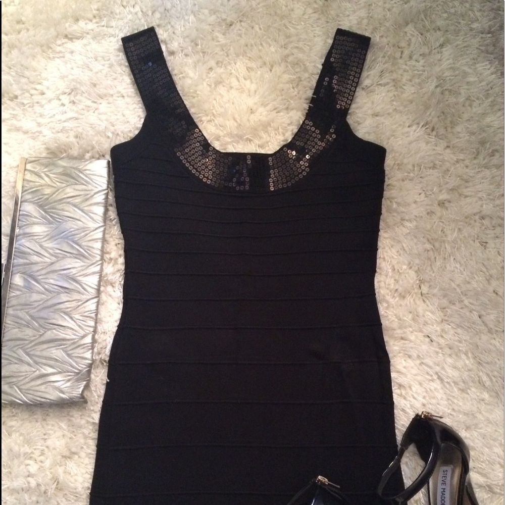 Mini little black dress